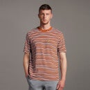 Brushed Stripe T-shirt - Cider Brown