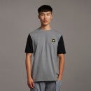 Casuals Nylon Sleeve T-shirt - Mid Grey Marl