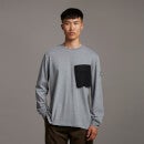 Casuals Pocket L/S T-shirt - Mid Grey Marl