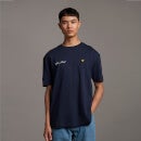 Archive Embroidered Letter T-shirt - Dark Navy