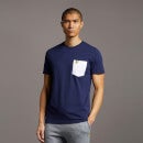 Contrast Pocket T-Shirt - Navy/White