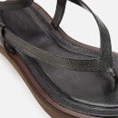 BY FAR Women's Cece Leather Toe Post Sandals - Black - UK 3