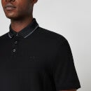 Armani Exchange Men's Mercerized Cotton Polo Shirt - BlackTonal - S