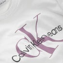 Calvin Klein Unisex Monogram Logo T-Shirt - White/Dusky Orchid - 10 Years