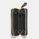 Coach Women's Crossgrain Leather Zip Around Card Case - Black