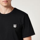 Maison Kitsuné Men's Grey Fox Head Patch Classic T-Shirt - Black