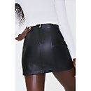 Faux Leather Mini Skirt - L