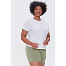 Plus Size Basic Organically Grown Cotton Biker Shorts - 24