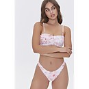 Floral Print Cheeky Bikini Bottoms - XL