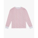 Cartoon Print Long Sleeve T-Shirt - White/Red