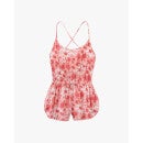 Hazy Daisy Playsuit - Rust