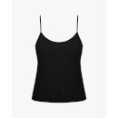 Semi Sheer Cami Top - Black