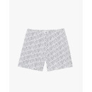 Allover Print Cotton Jersey Boxers - White/Black