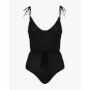 Semi Sheer Bodysuit - Black