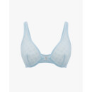 Diamond Mesh Underwired Bra - Spring Blue