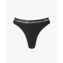 Bamboo Rib Thong - Black