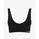 Semi Sheer Seamfree Crop Top - Black
