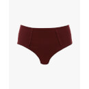 Cotton Jersey Deconstructed Briefs - Plum