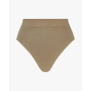 Rib Seamfree High Waist Briefs - Desert Khaki