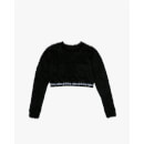 Fluffy Crop Crew Neck - Black