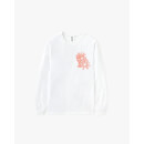 Fuzzy Daisy Long Sleeve T-Shirt - White