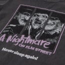 A Nightmare On Elm Street Dream Demon Women's T-Shirt Dress - Zwart Acid Wash