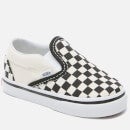Vans Toddlers' Classic Slip On Checkerboard Trainers - Black / White - UK 3 Baby