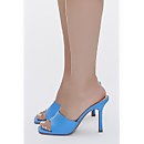 Faux Leather Stiletto High Heel - 3.5