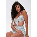 Gingham Tie-Front Cropped Cami