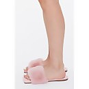 Faux Fur Quilted Slippers - 7