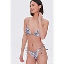 Snake Print String Bikini Bottoms - L
