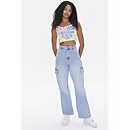 Cargo Straight-Leg Jeans - M