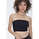 Ribbed Bandeau Top - S