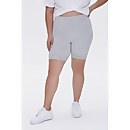 Plus Size Lace-Trim Biker Shorts - 18