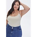 Plus Size Basic Organically Grown Cotton Cami - 18