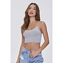 Heathered Dual-Strap Bralette - S