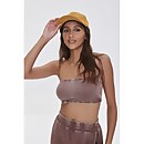 Oil Wash Cropped Bandeau Top - M