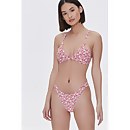 Floral Print Cheeky Bikini Bottoms - XL