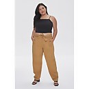 Plus Size Sash-Belt Cargo Trousers - 20