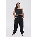 Plus Size Sash-Belt Cargo Trousers - 20
