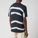 Officine Générale Men's Tie Dye Stripe T-Shirt - Navy/White