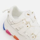 Kurt Geiger London Women's Lettie Leather Running Style Trainers - White/Comb