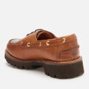 Grenson Men's Dempsey Leather Boat Shoes - Walnut - UK 7