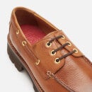 Grenson Men's Dempsey Leather Boat Shoes - Walnut - UK 7