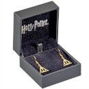 Harry Potter Sterling Silver Deathly Hallows Gold Plated Earrings