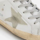 Golden Goose Women's Superstar Leather Trainers - White/Ice/Powder Blue - UK 7
