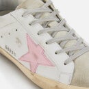 Golden Goose Women's Superstar Leather Trainers - White/Ice/Orchid Pink - UK 8