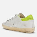 Golden Goose Women's Superstar Leather Trainers - White/Ice/Lime Green - UK 7