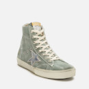 Golden Goose Women's Francy Suede Hi-Top Trainers - Military Green/Silver/White - UK 3