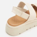 Dune Women's Location Leather Flatform Sandals - Ecru - UK 3
